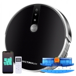 Liectroux C30B Hybrydowy robot odkurzający, inteligentna dynamiczna nawigacja, super ssanie 6000Pa, idealny do sprzątania sierści psa lub kota. Odkurza i mopuje, Wi-Fi, ultracienki, cichy, automatyczne ładowanie, współpracuje z Alexą i Asystentem Google
