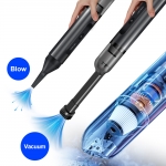 Odkurzacz i dmuchawa samochodowa Liectroux i5, bezprzewodowy, przenośny, 12000Pa silne ssanie, filtr H12 HEPA, bateria 2500mAh, maks. 35 minut pracy, bezprzewodowy ręczny odkurzacz do samochodu, domu, biura i sierści zwierząt, aluminiowa obudowa, ponad 500 godzin wyjątkowo długiej żywotności